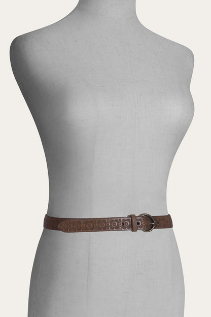 FRYE Light Whiskey 20mm Tooling & Stud Belt
