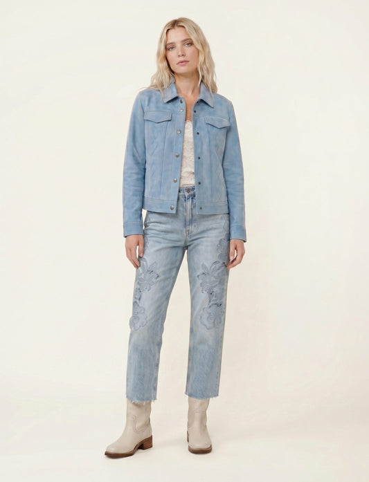 FRYE Women's Blue Canyon Heritage Suede Jacket