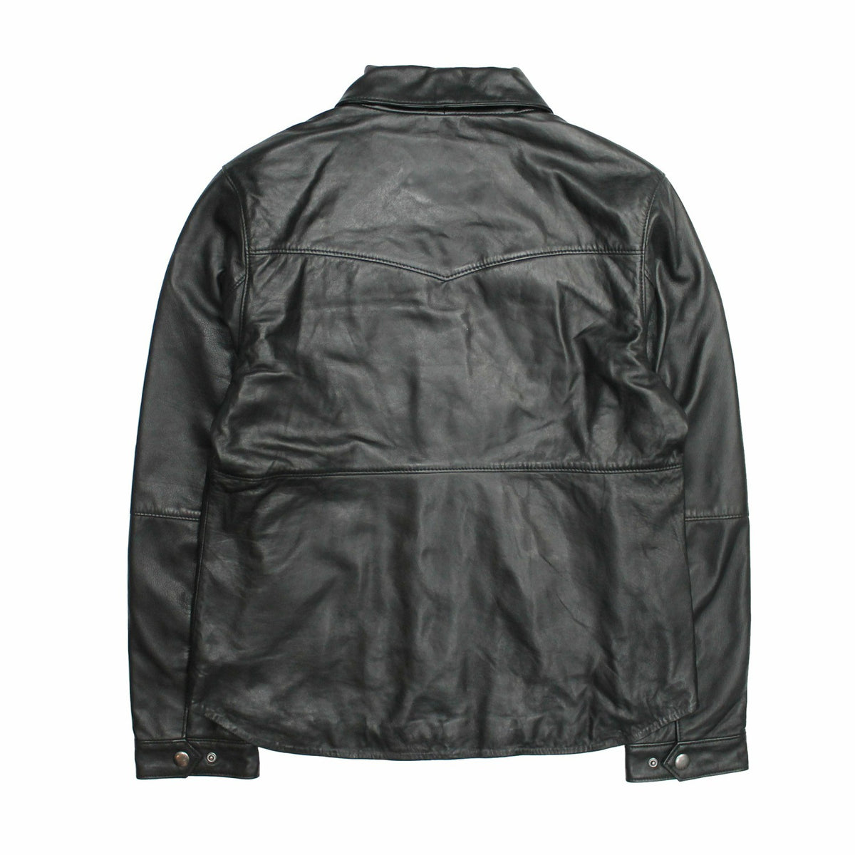 FRYE Women’s Black Obadiah Leather Shacket