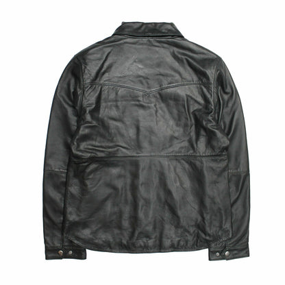 FRYE Women’s Black Obadiah Leather Shacket