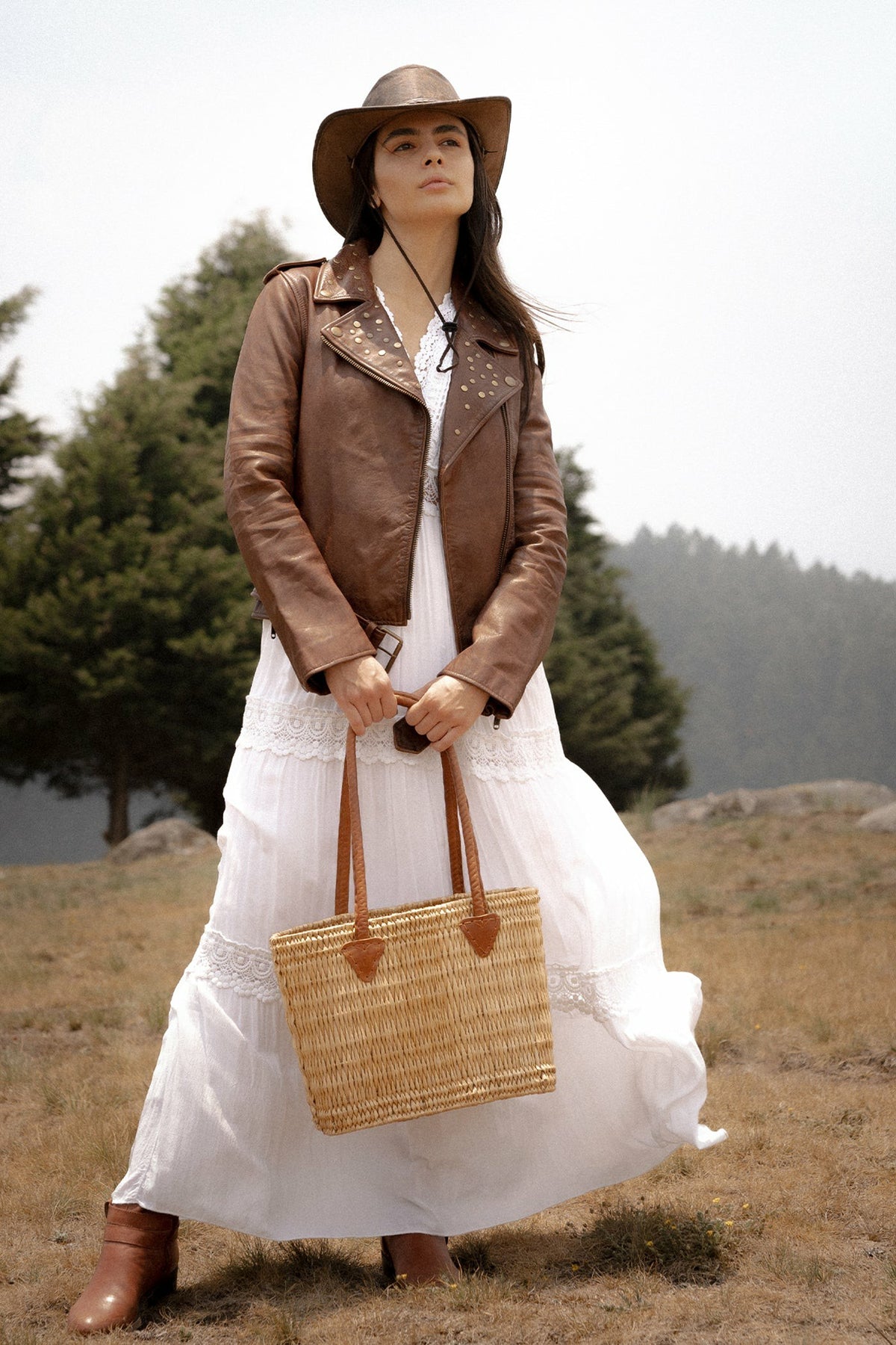 FRYE Women’s Tobacco Linc Biker Leather Jacket