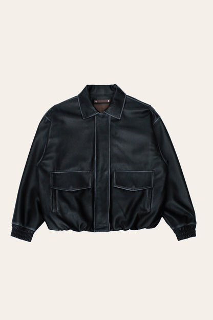 FRYE Black Harper Oversized Bomber