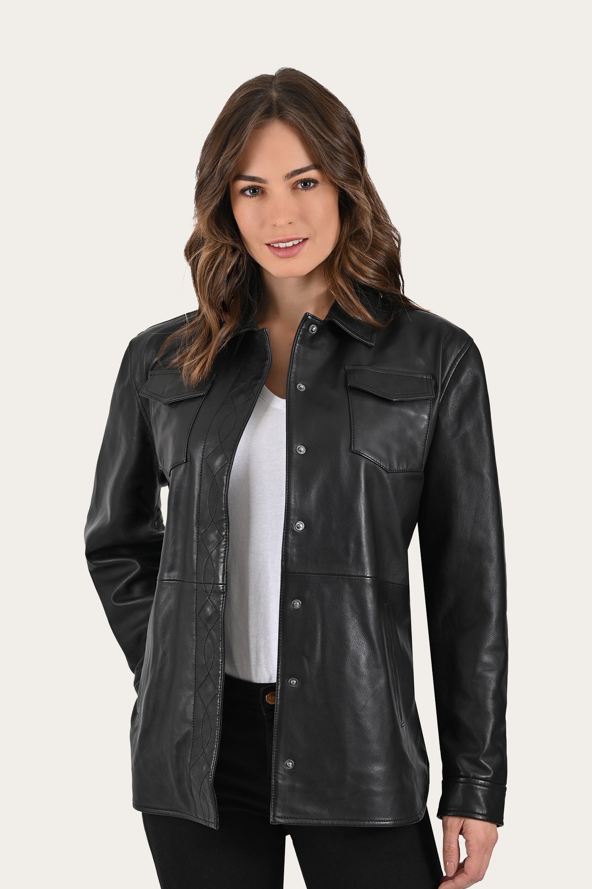 FRYE Black Bailor Shirt Jacket