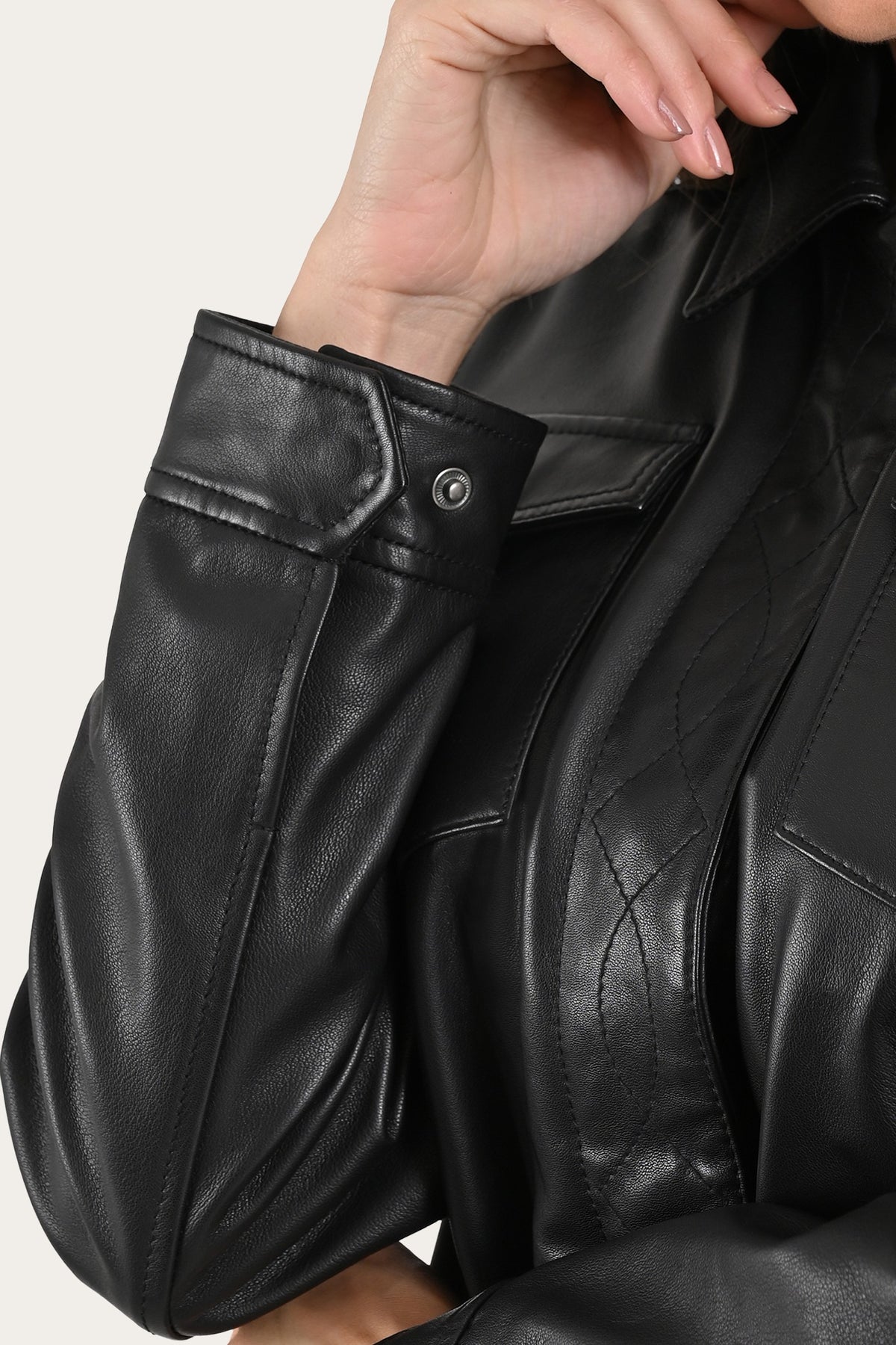 FRYE Black Bailor Shirt Jacket