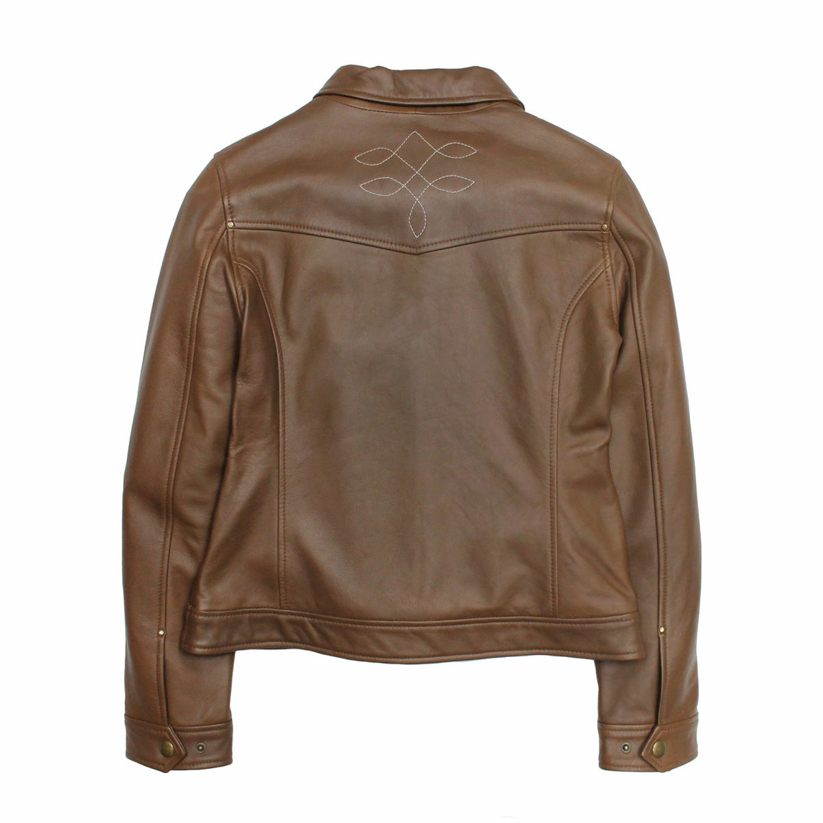 FRYE Women’s Medium Brown Callum Trucker Leather Jacket