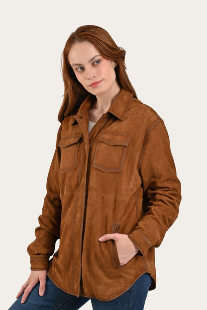 FRYE Light Brown Avett Overshirt Jacket