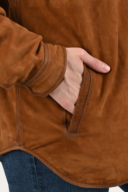 FRYE Light Brown Avett Overshirt Jacket