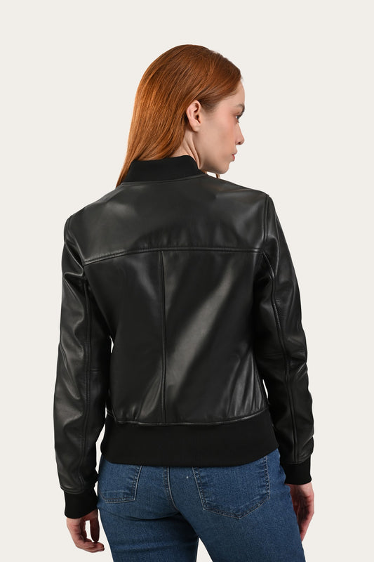 FRYE Black Bolton Bomber Jacket