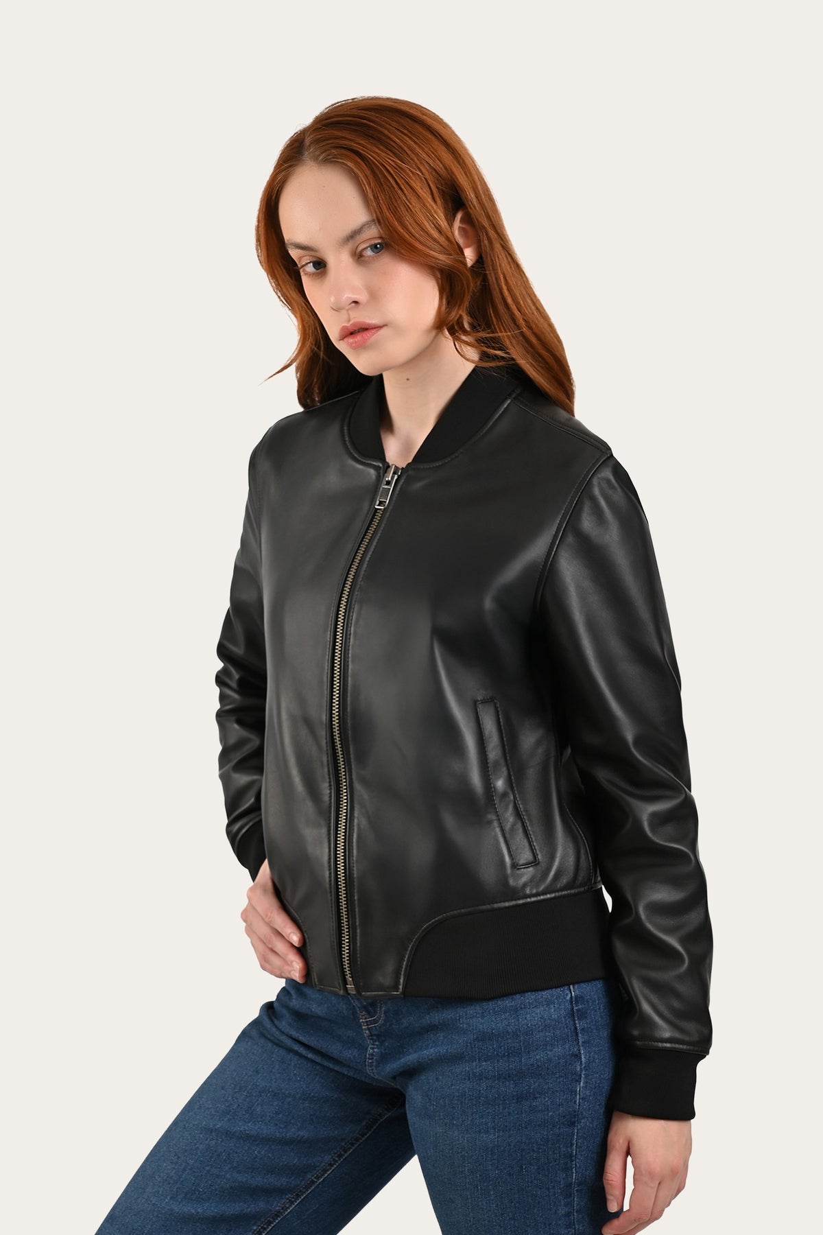 FRYE Black Bolton Bomber Jacket