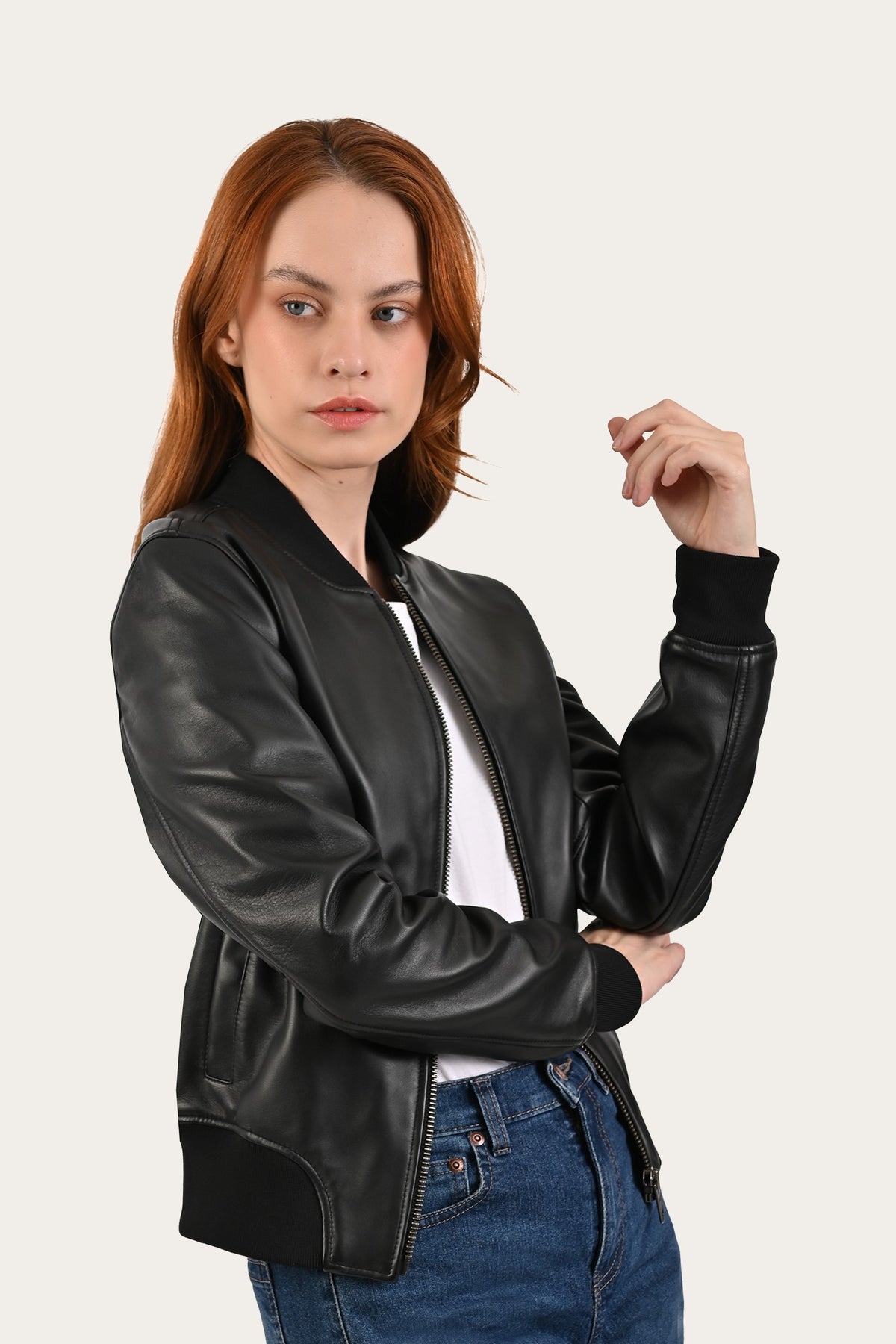 FRYE Black Bolton Bomber Jacket