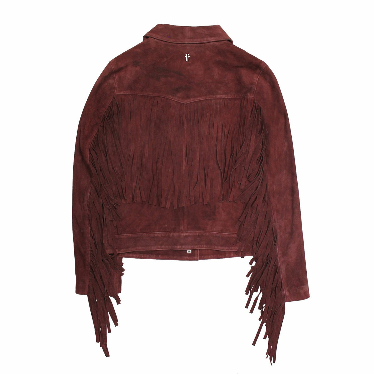 FRYE Women’s Oxblood Nash Trucker Suede Jacket