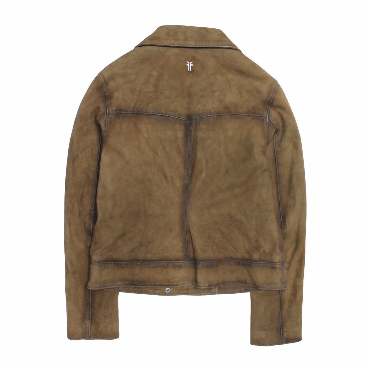 FRYE Women’s Dark Taupe Oakley Vintage Suede Biker Jacket