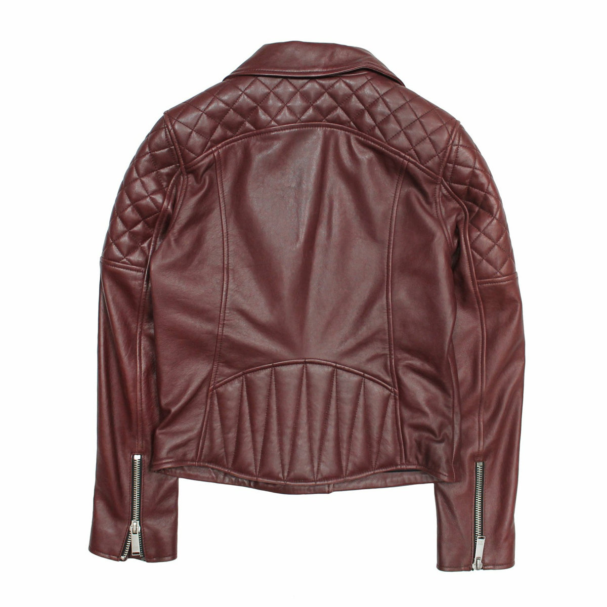 FRYE Women’s Oxblood Oklahoma Nappa Leather Biker Jacket