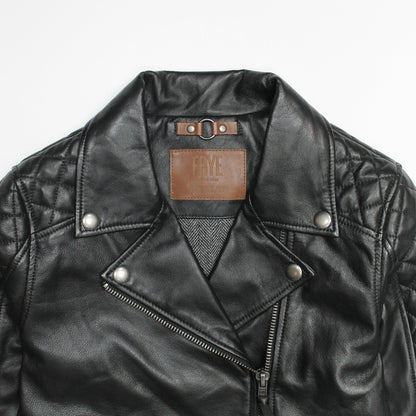 FRYE Women’s Black Oklahoma Biker Leather Jacket