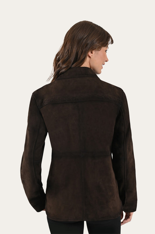 FRYE Dark Brown Avett Overshirt Jacket