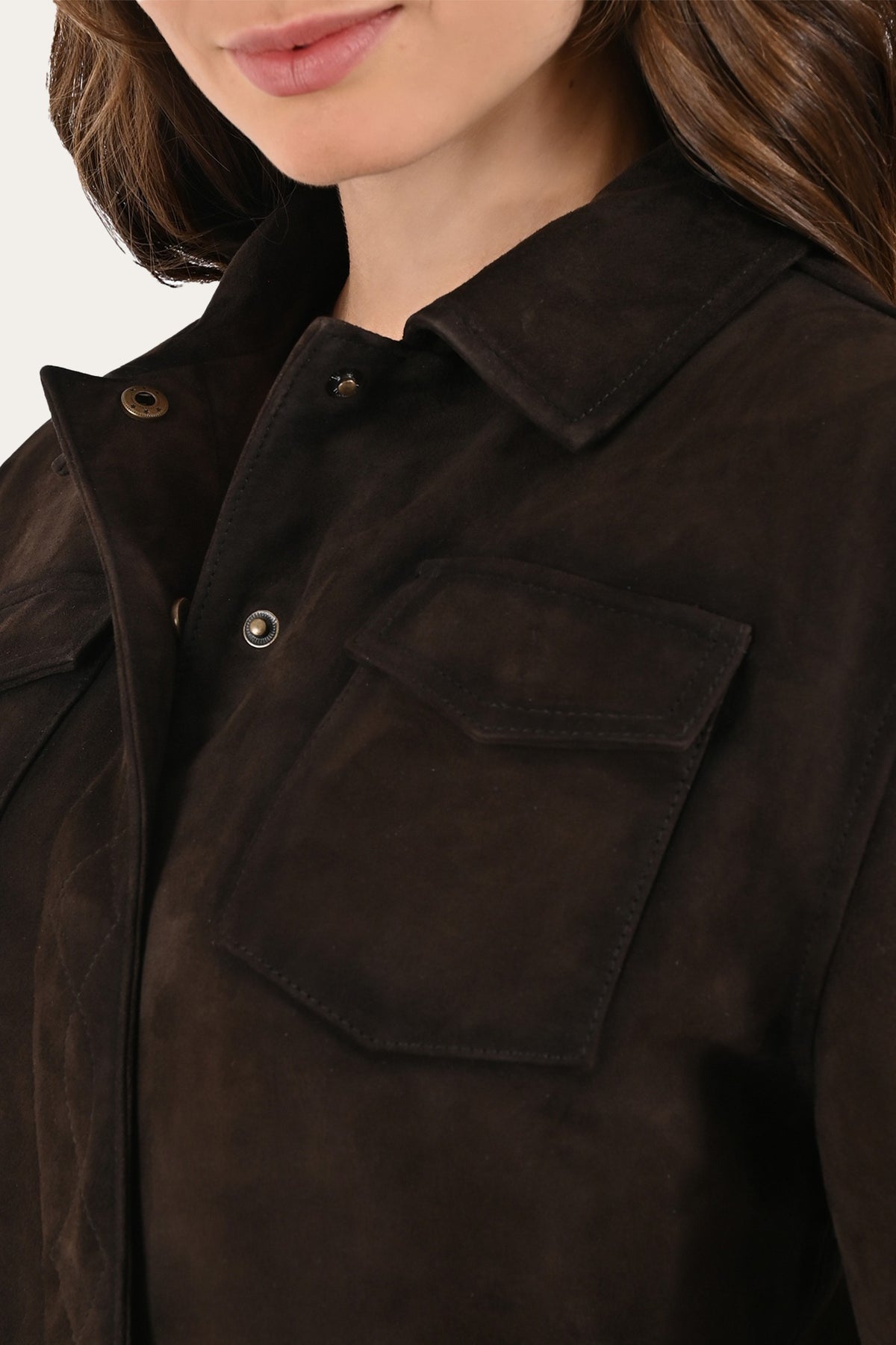 FRYE Dark Brown Avett Overshirt Jacket
