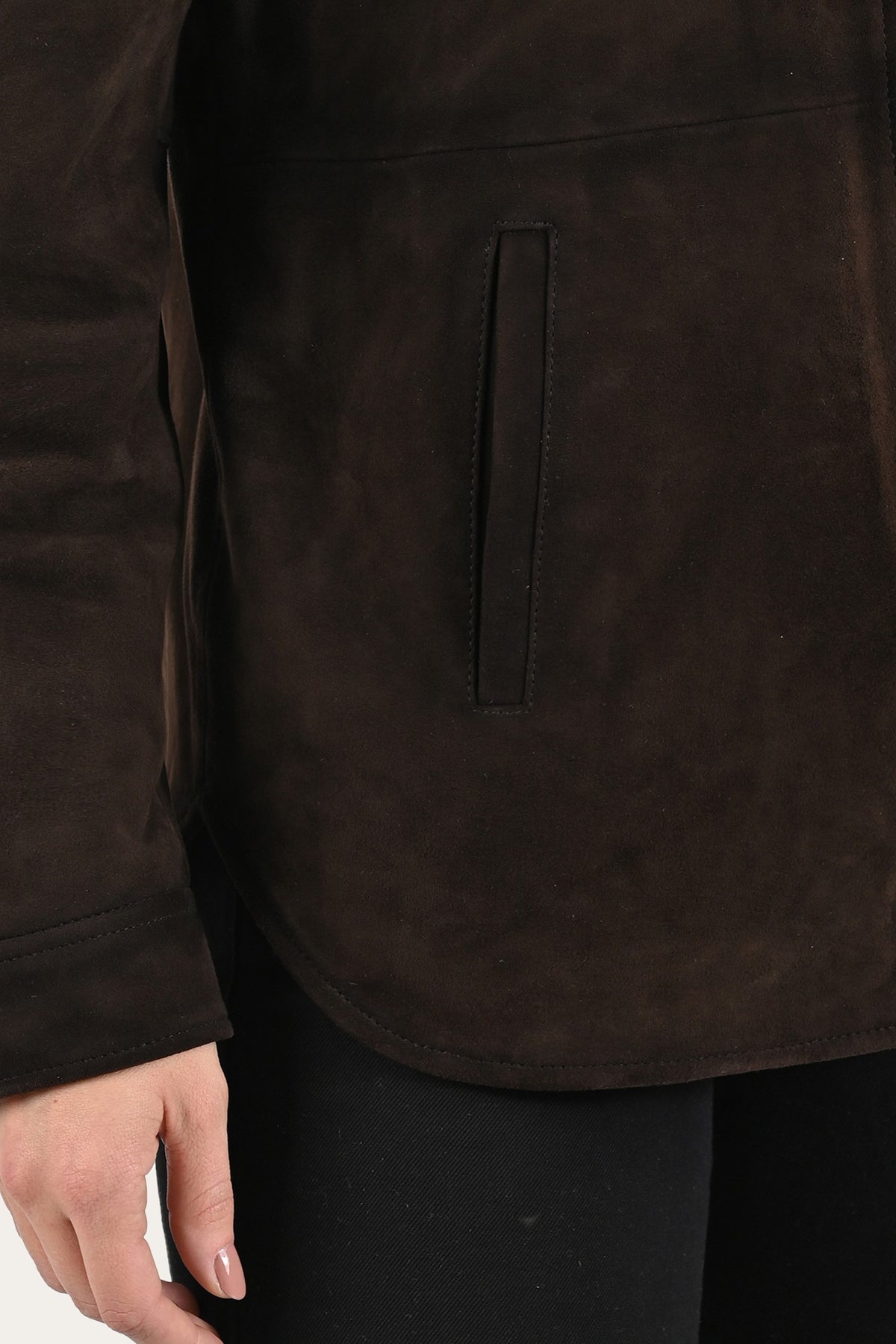 FRYE Dark Brown Avett Overshirt Jacket