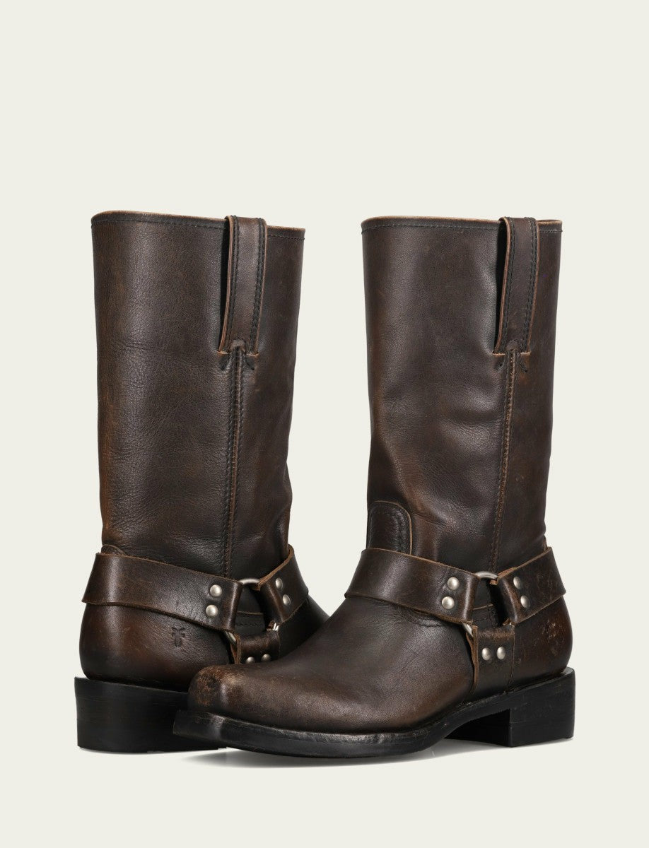 FRYE Men's Antique Black Harness 12R Boot