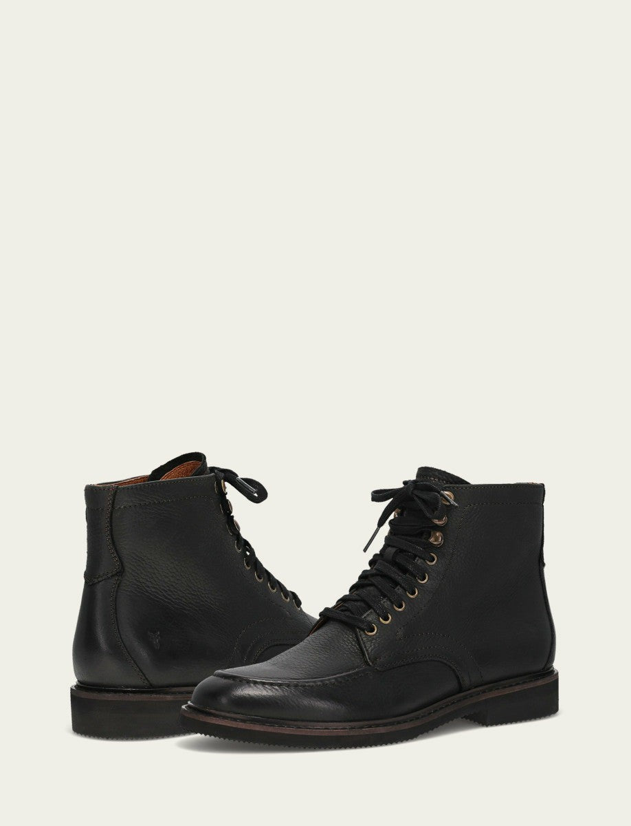 FRYE Men's Black Lowell Mid Lace Boot