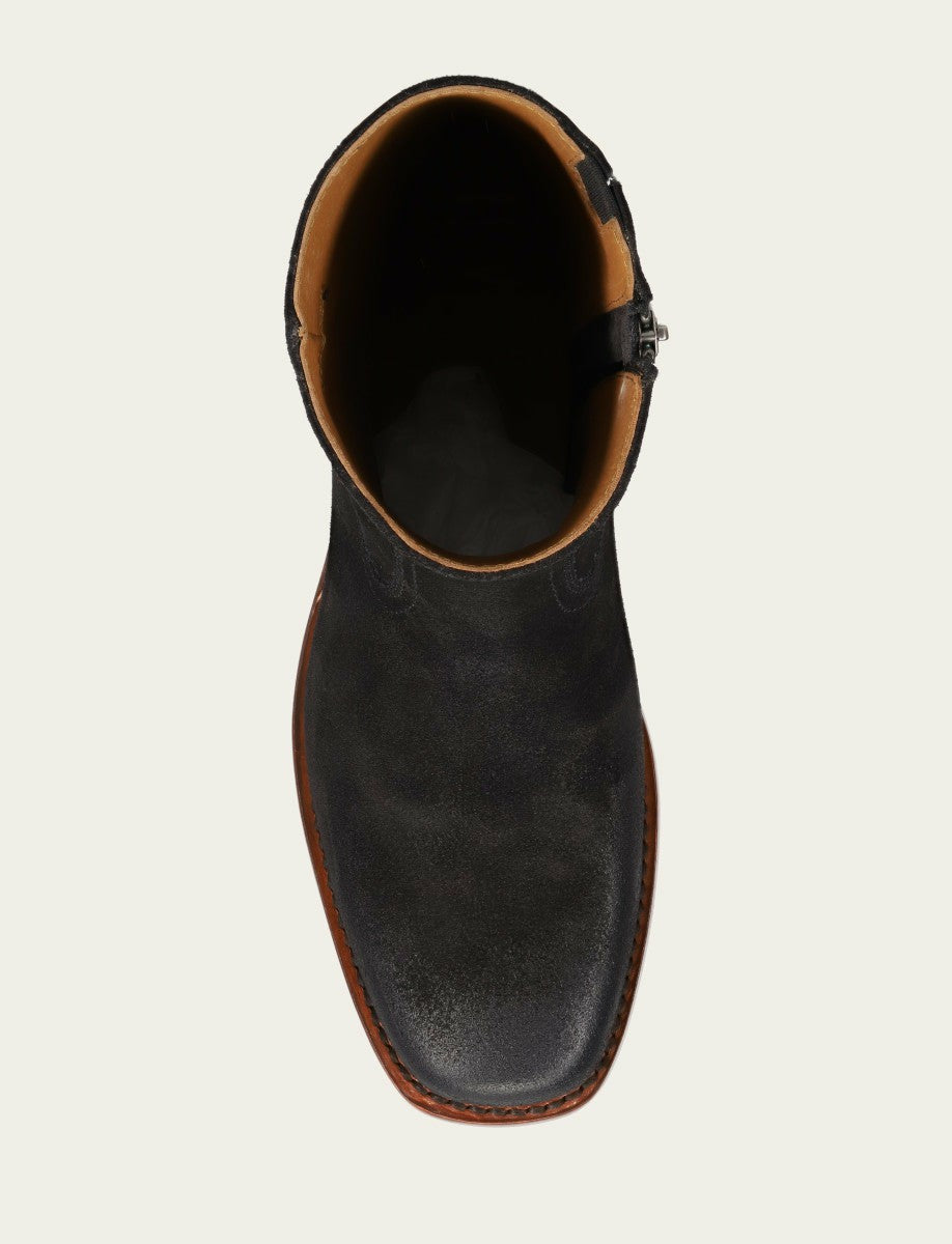 FRYE Men's Bluestone Suede Campus Inside Zip Boot