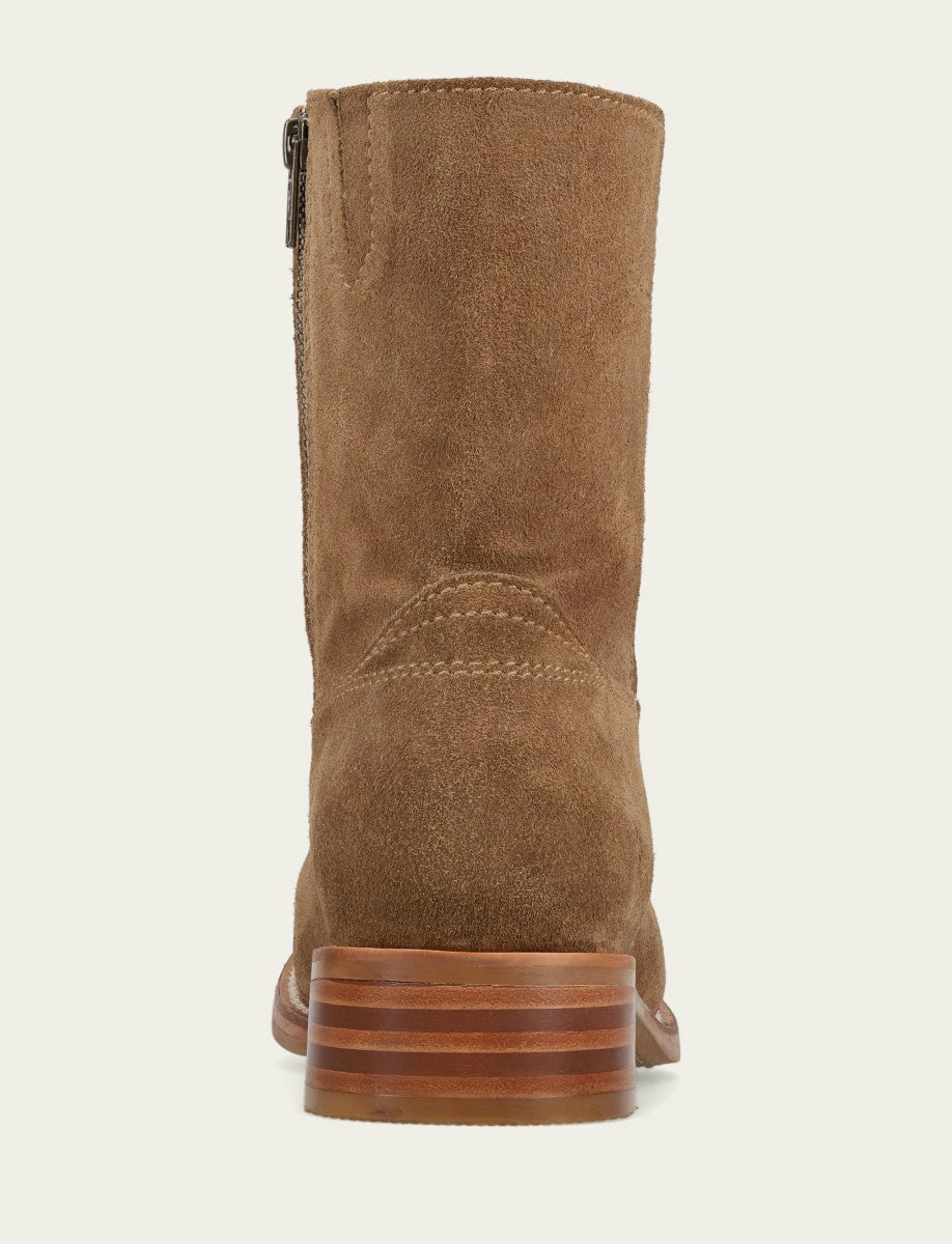FRYE Men's Mushroom Suede Campus Inside Zip Boot