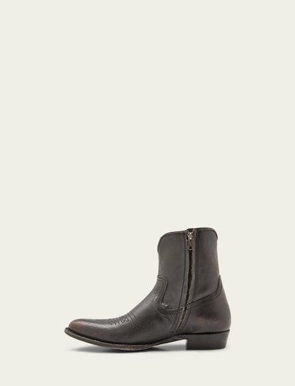 FRYE Men’s Antique Black Austin Inside Zip Leather Boots