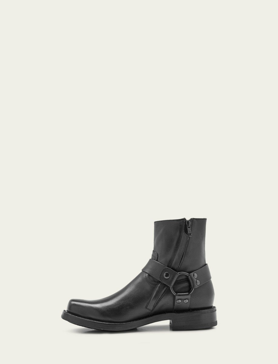 FRYE Men’s Black Conway Harness Leather Boots