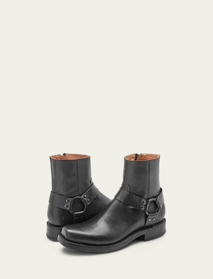 FRYE Men’s Black Conway Harness Leather Boots