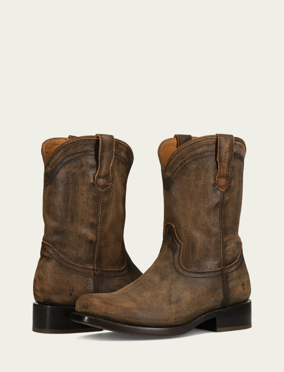 FRYE Men’s Chocolate Vintage Leather Campus Roper Boots