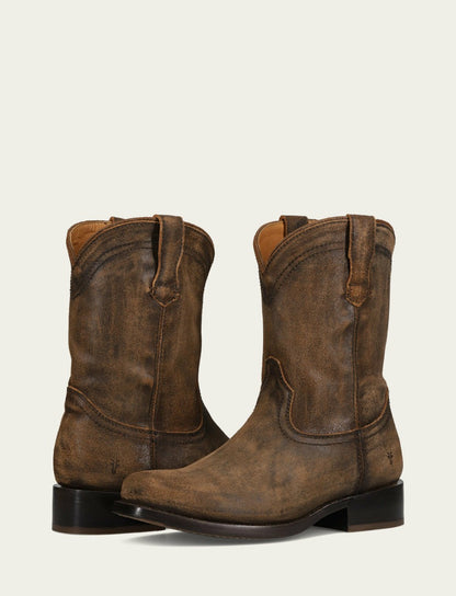 FRYE Men’s Chocolate Vintage Leather Campus Roper Boots