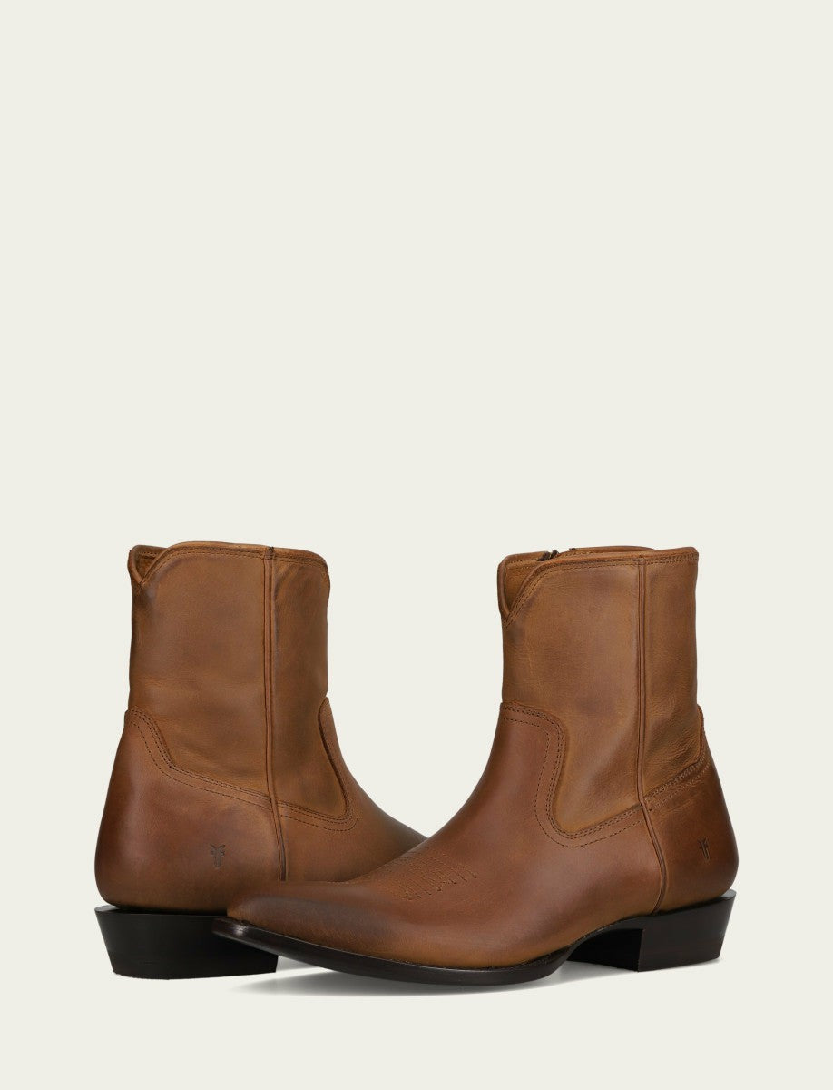 FRYE Men’s Latte Austin Inside Zip Leather Boots