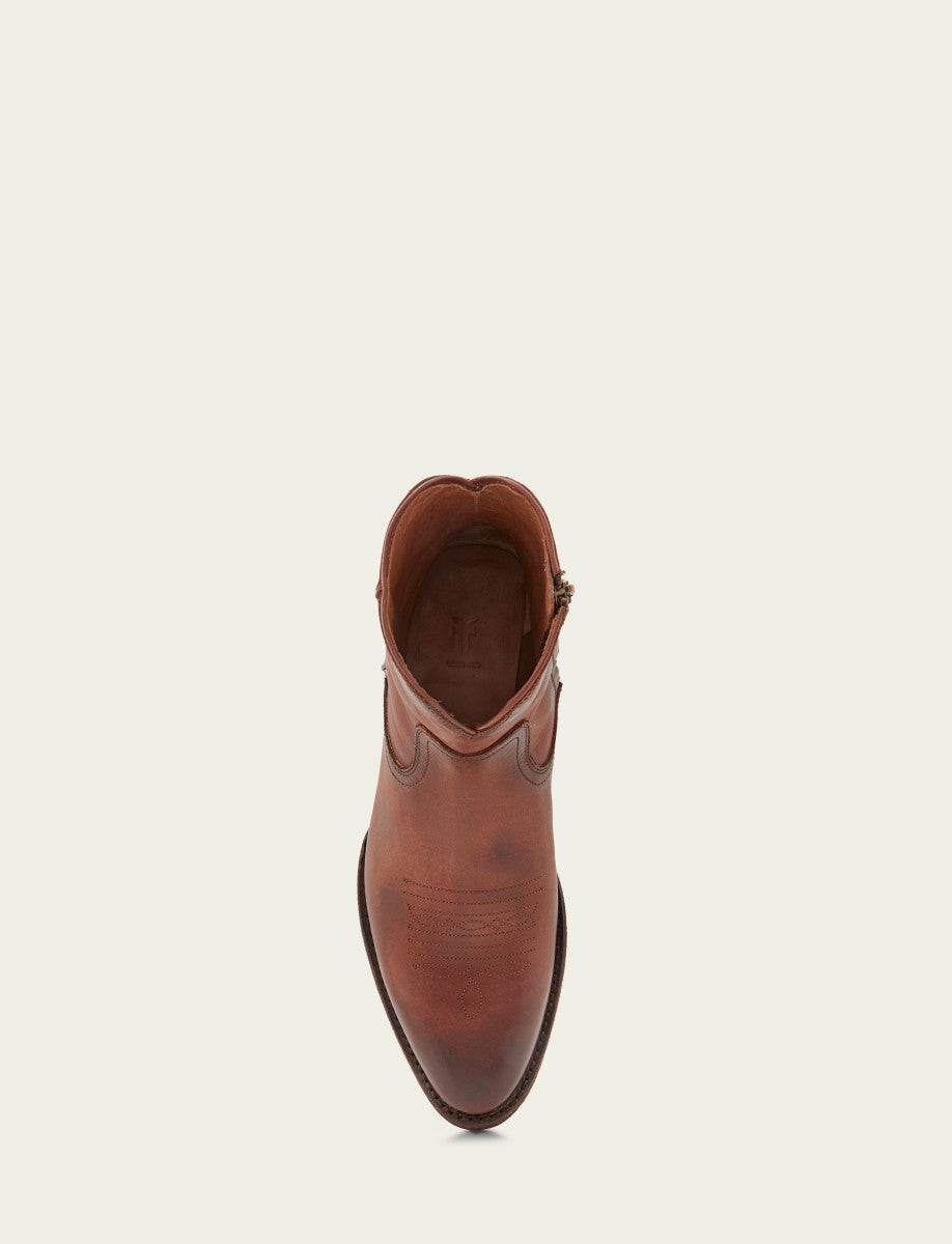 FRYE Men's Cognac Austin Inside Zip Boots