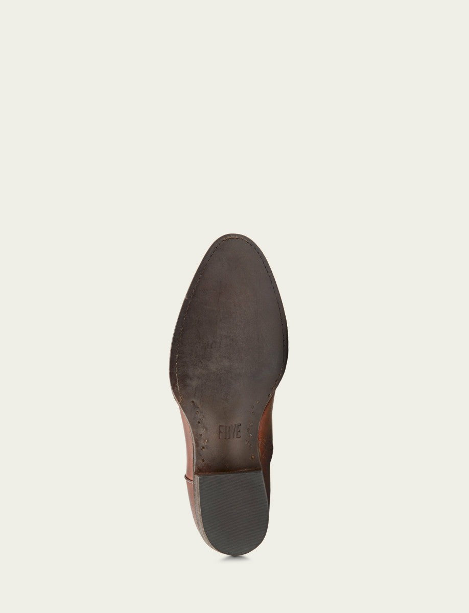 FRYE Men's Cognac Austin Inside Zip Boots