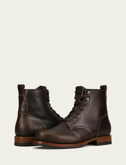 FRYE Men's Bourbon Hudson Workboot Plain Toe