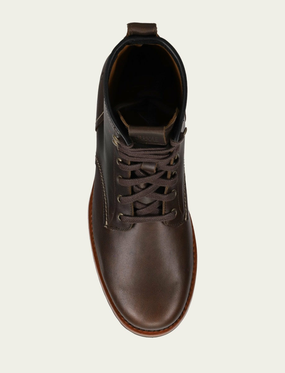 FRYE Men's Bourbon Hudson Workboot Plain Toe