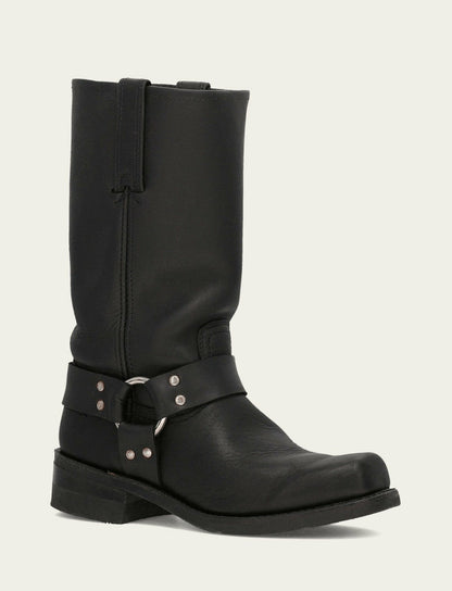 FRYE Men’s Black Harness 12R Leather Boots