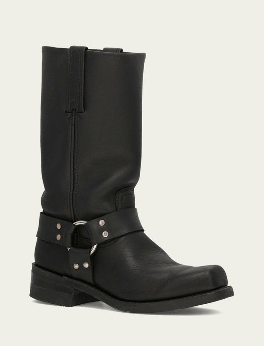 FRYE Men’s Black Harness 12R Leather Boots