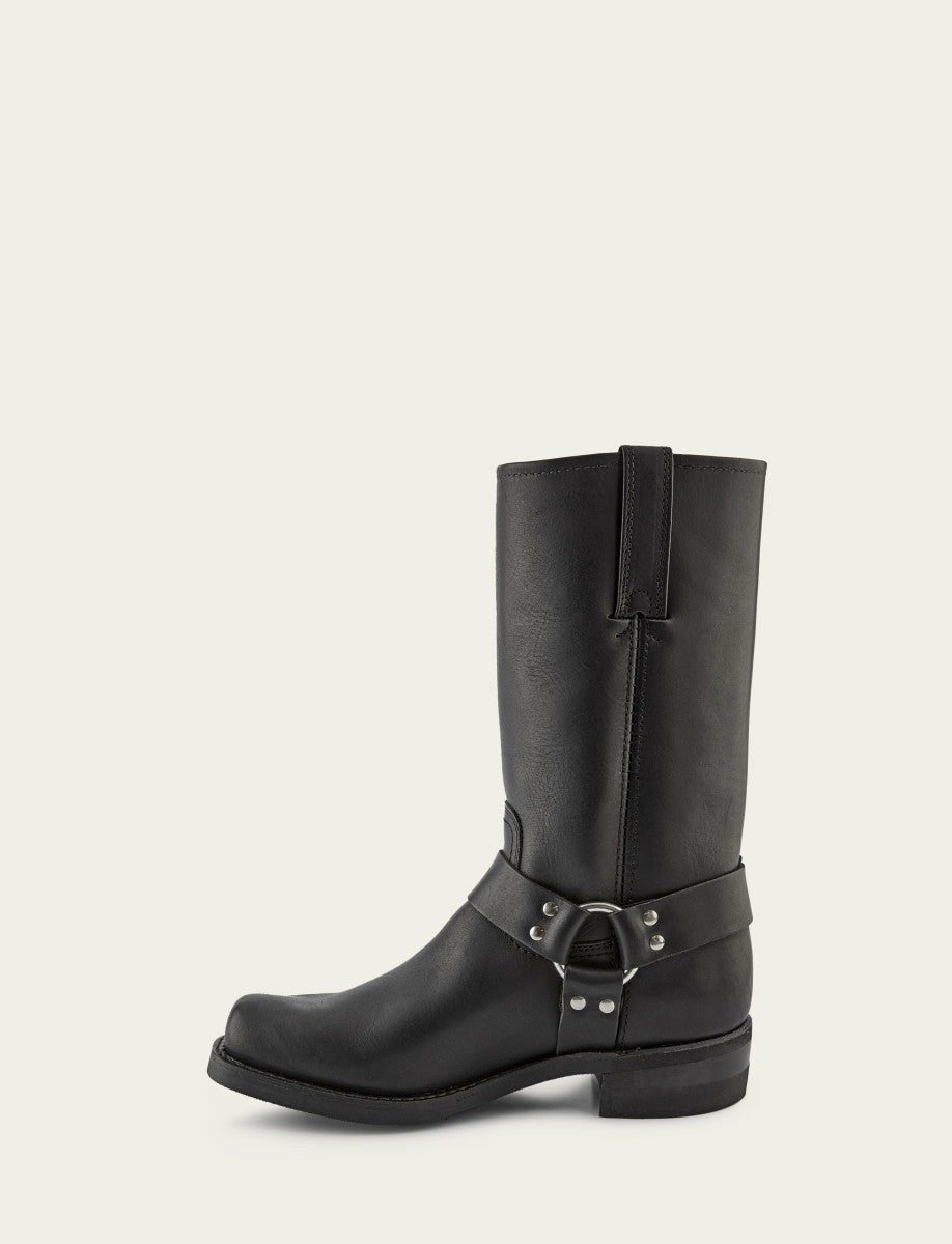 FRYE Men’s Black Harness 12R Leather Boots
