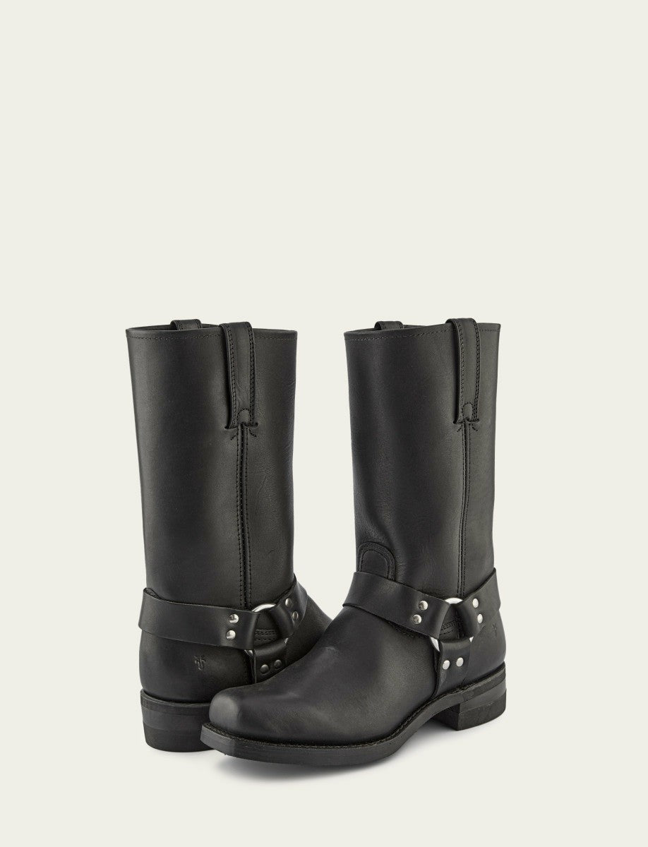FRYE Men’s Black Harness 12R Leather Boots