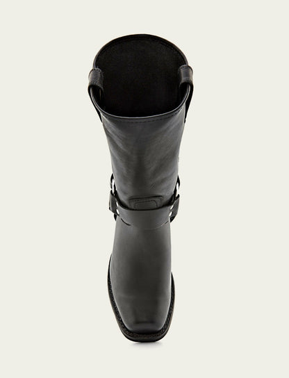 FRYE Men’s Black Harness 12R Leather Boots