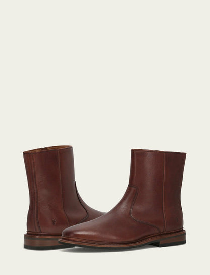 FRYE Men's Brown Paul Inside Zip Boot