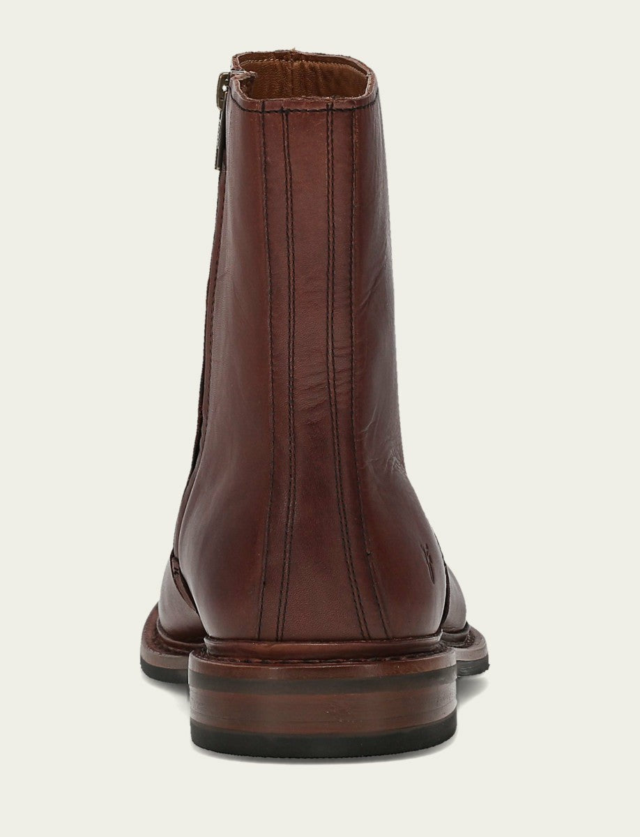 FRYE Men's Brown Paul Inside Zip Boot