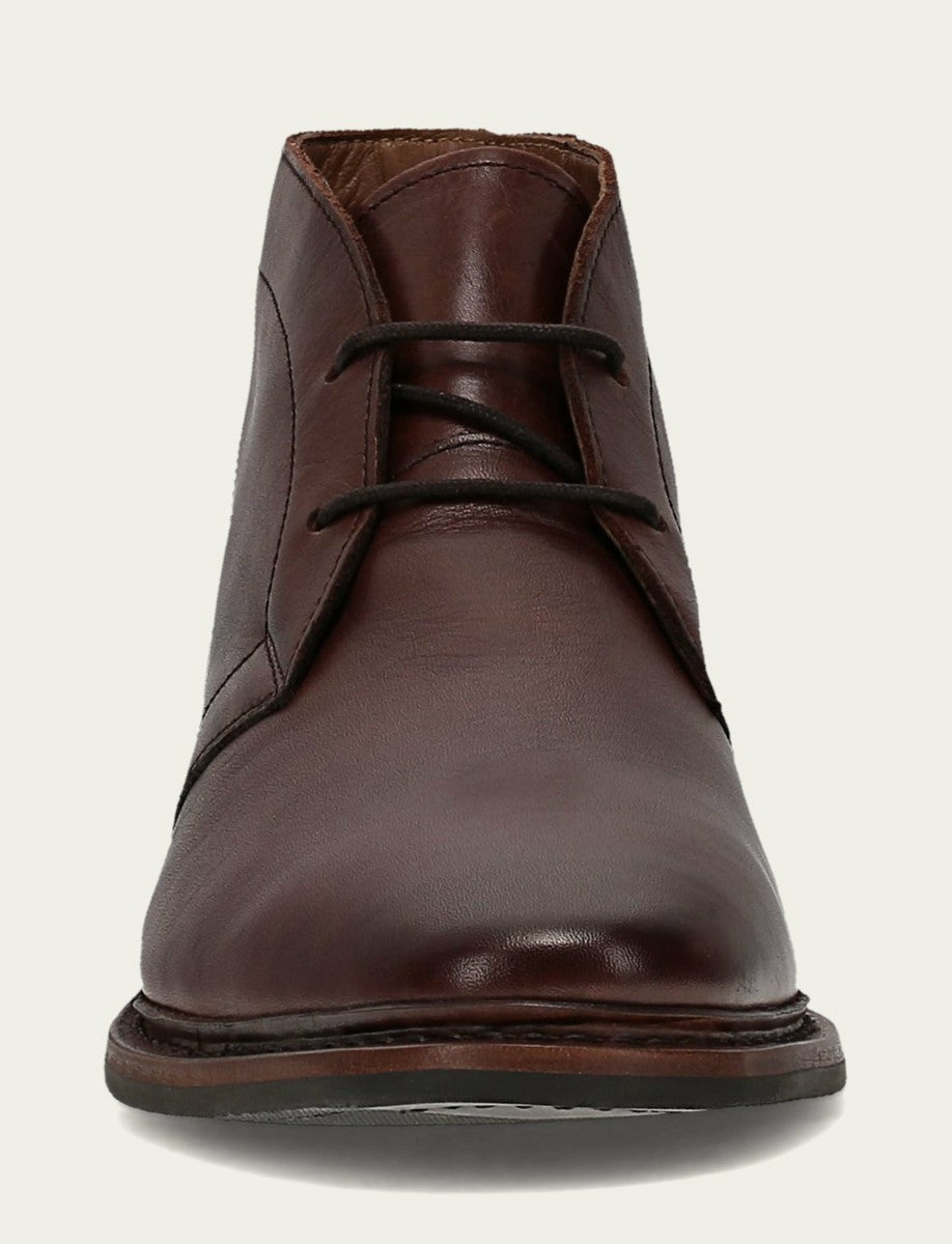FRYE Men's Brown Oiled Leather Paul Chukka Boots