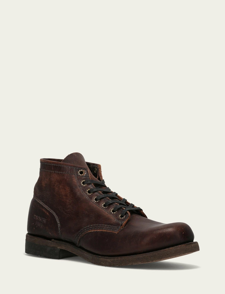 FRYE Men's Dark Brown Prison Boots