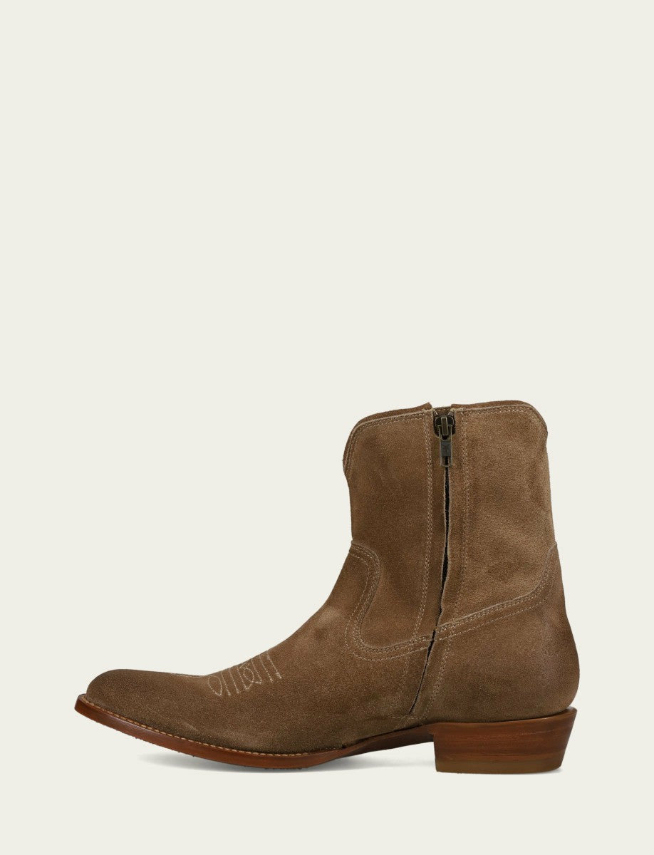 FRYE Men’s Mushroom Austin Inside Zip Suede Boots