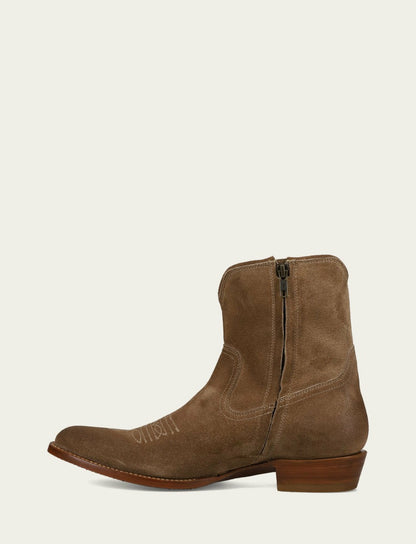 FRYE Men’s Mushroom Austin Inside Zip Suede Boots
