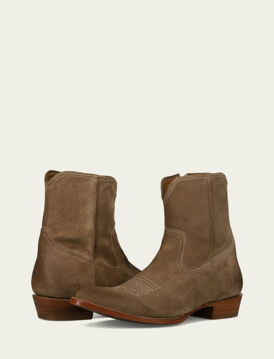 FRYE Men’s Mushroom Austin Inside Zip Suede Boots