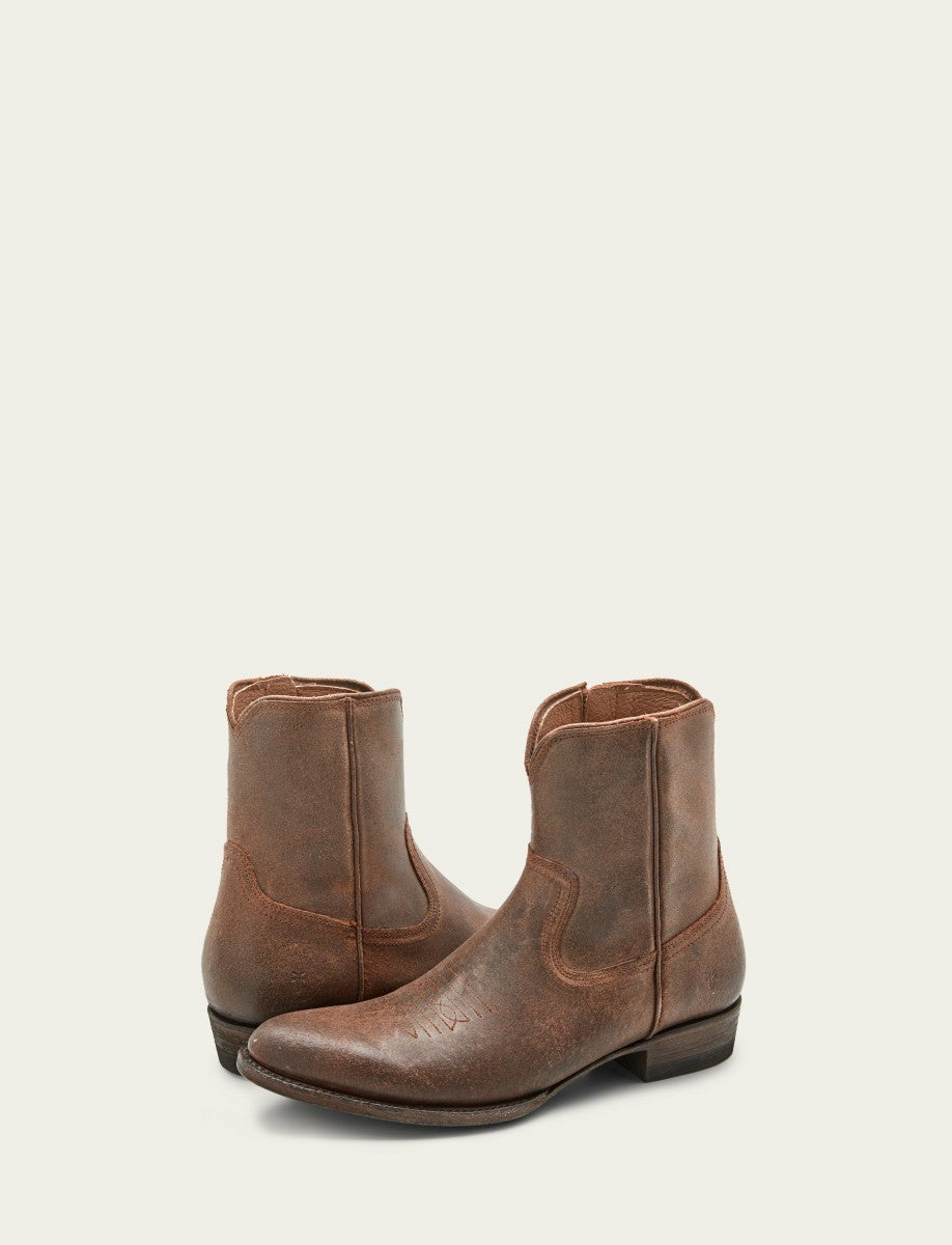 FRYE Men's Brown Austin Inside Zip Boots