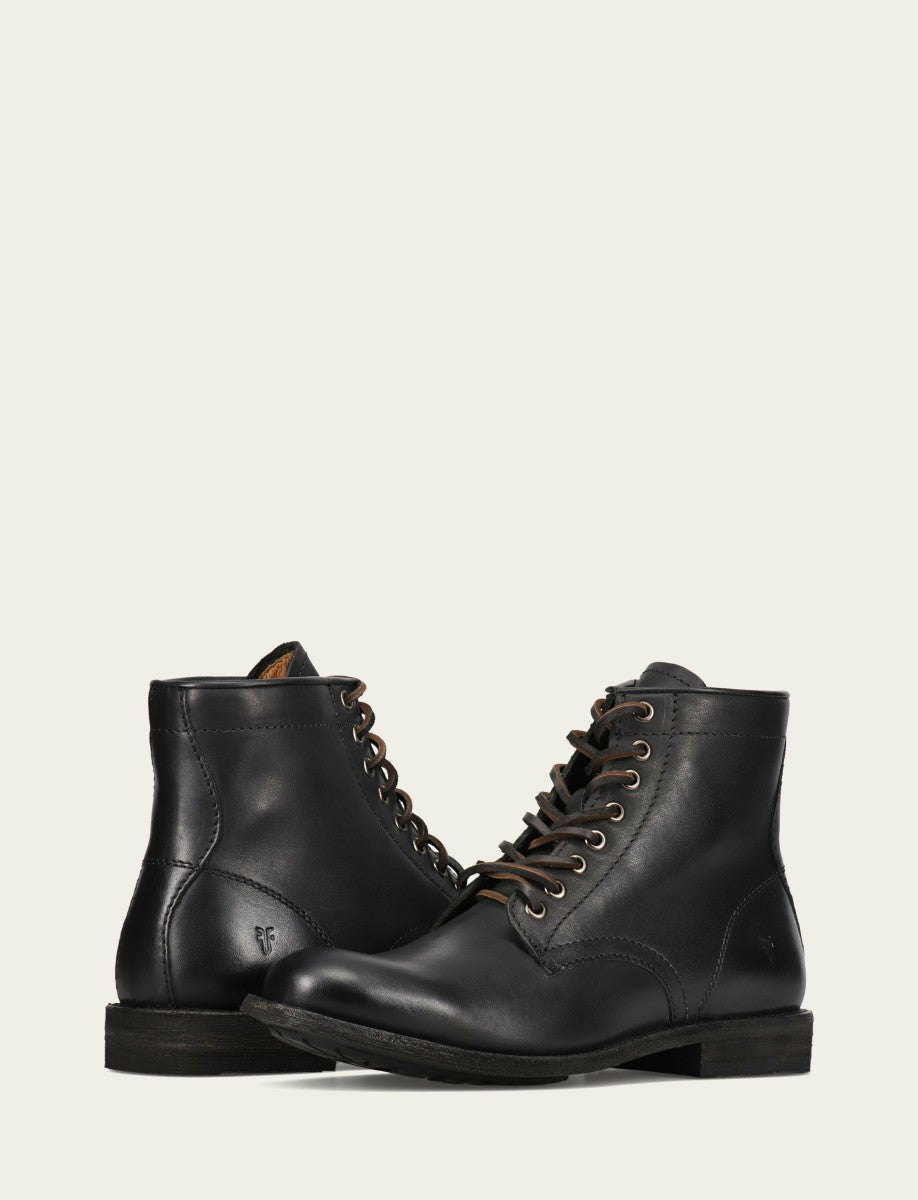 FRYE Men's Black Tyler Flex Lace Up Boots