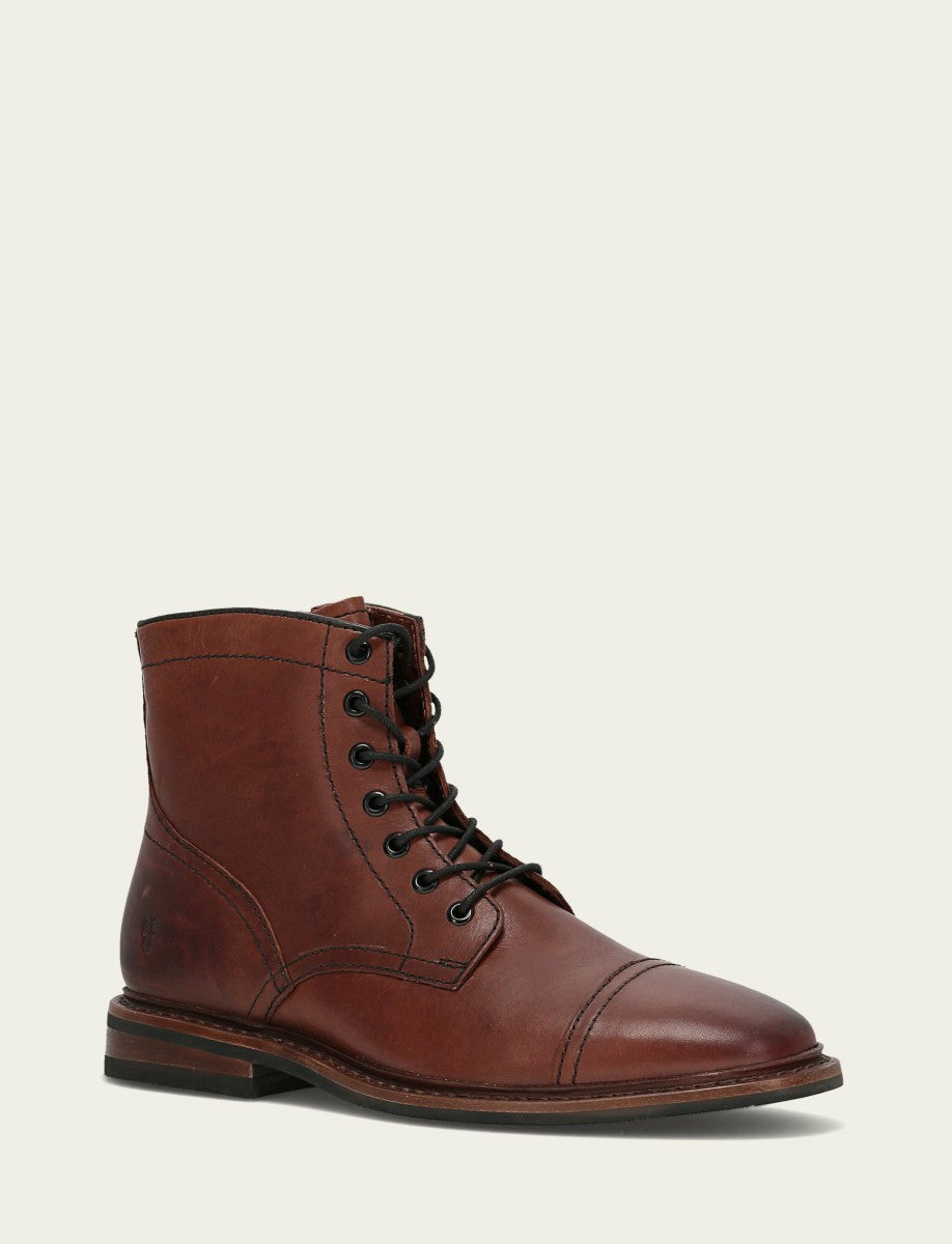 FRYE Men's Brown Paul Mid Lace Boot